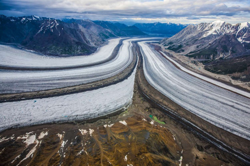 Aerials over the Kluane Ice fields.